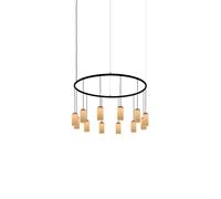 Suspension Circulaire Santa & Cole Cirio en Verre Blanc Opale