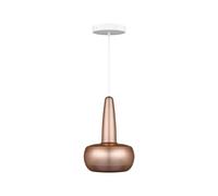 Suspension Clava avec Rosace en Cuivre Brossé /Cuivre/Blanc