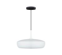 Suspension Clava Dine avec Rosace Blanc Mat/ Noir