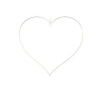 Suspension coeur en métal - Noname - 13 x 13 cm - 10 pcs - Blanc - Métal - Intérieur