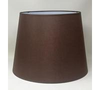 Suspension Cône, Abat-jour, Tissu Coton avec dos PVC Blanc, pour Lampe à Suspension, Lampadaire, Produit Artisanal (Marron, DM INF : 40 cm, DM SUP : 30 cm, HAUTEUR : 30 cm)