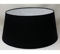 Suspension Cône, Abat-jour, Tissu Coton avec dos PVC Blanc, pour Lampe à Suspension, Lampadaire, Produit Artisanal (Noir, DM INF : 50 cm, DM SUP : 40 cm, HAUTEUR : 23 cm)