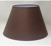 Suspension Cône, Abat-jour, Tissu Coton avec dos PVC Blanc, pour Lampe à Suspension, Lampadaire, Produit Artisanal (Marron, DM INF : 40 cm, DM SUP : 22 cm, HAUTEUR : 25 cm)