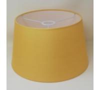 Suspension Cône, Abat-jour, Tissu Coton avec dos PVC Blanc, pour Lampe à Suspension, Lampadaire, Produit Artisanal (Ocre, DM INF : 35 cm, DM SUP : 28 cm, HAUTEUR : 21 cm)