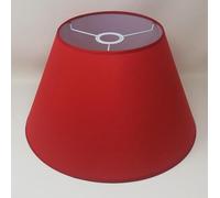 Suspension Cône, Abat-jour, Tissu Coton avec dos PVC Blanc, pour Lampe à Suspension, Lampadaire, Produit Artisanal (Rouge, DM INF : 40 cm, DM SUP : 22 cm, HAUTEUR : 25 cm)