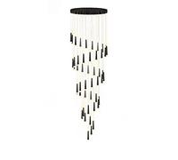 Suspension Conique Moderne et épurée, Grand Format, Lustre LED pour escalier, Villa Duplex, Lampe de Salle à Manger, Lampe de Salon créative et Luxueuse de Style Nordique, lumière Chaude NOI