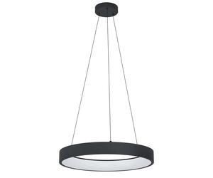 Suspension connectée MARGHERA-Z LED 4X6,5W en acier noir D600mm
