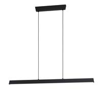 Suspension connectée SIMOLARIS-Z LED 35W en aluminium et acier noir 1220x55x1100mm