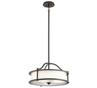 Suspension CORDA En Bronze Ø46Cm Réglable 3-Lampes Pour Table À Manger Salon