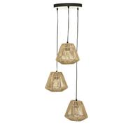 Suspension corde 3 lampes jily naturel d