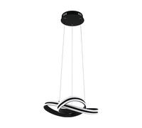 Suspension CORREDERA LED 34W en acier noir D500mm