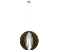 Suspension COSSANO E27 1X60W en acier nickel mat D500mm