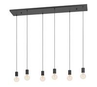 Suspension COTILLAS E27 6X40W en acier noir 1300x220x1500mm