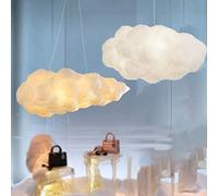 Suspension créative nuages de coton modèle 3D Lustre Fire Protection Cloud Plafonnier Plafonnier Atmosphère Décorative Nuages Lustre Pour Chambre, Salon, Boutique, 3 Éclairage