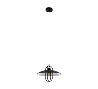 Suspension CREGAN E27 1X40W en acier noir et blanc D380mm