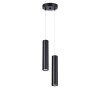 Suspension Cuisine Acier Noir GU10 Salle À Manger L:15 Cm Lampe À Suspension