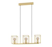 Suspension CUMIOLE E27 3X40W en acier or 780x150x1100mm