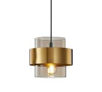 Suspension cylindrique en Verre à tête Unique, culot E27, luminaire décoratif de Plafond, idéal pour Un Salon ou Une Chambre à Coucher.