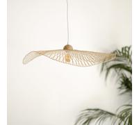 Suspension d75 cm en bambou avec fil blanc - jipi