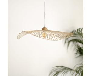 Suspension d75 cm en bambou avec fil blanc - jipi