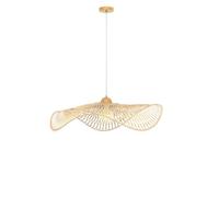 Suspension D75 cm en bambou avec fil blanc - Jipi - Maison Pavane