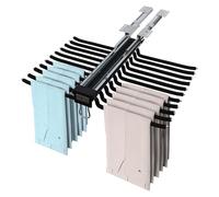 Suspension de pantalon extensible à double rangée pour penderie, 22 bras, cintres peu encombrants pour armoire (noir)