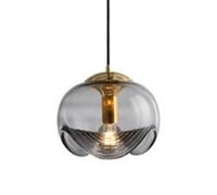Suspension de personnalité américaine, lustre à tête unique à vis E27, lampe suspendue en verre d'art en fer simple et créatif, luminaires décoratifs pour salle à manger, chambre à coucher, salle
