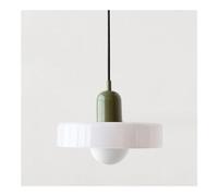 Suspension de plafond colorée Lampe à suspension du milieu du siècle avec abat-jour en verre Éclairage suspendu vintage Luminaires suspendus en fer et en verre pour chambre à coucher, salon, cuisine,