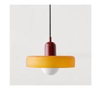 Suspension de plafond colorée Lampe à suspension du milieu du siècle avec abat-jour en verre Éclairage suspendu vintage Luminaires suspendus en fer et en verre pour chambre à coucher, salon, cuisine,