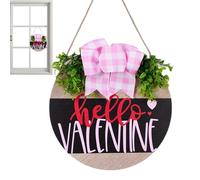 Suspension de porte, design romantique en bois motif Saint Valentin, décoration de porte Saint-Valentin - pour Halloween, Noël, mariage, fête, style maison de campagne entrée