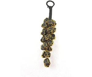 Suspension de porte en forme de jet, pierre précieuse naturelle, cristaux de guérison Reiki, décoration murale, décoration de fenêtre, Feng Shui pour la protection de la méditation (tourmaline)