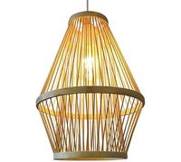 Suspension de style campagnard, abat-jour ajouré, lustre en rotin tressé à la main, luminaire de luxe pour couloir ou couloir, suspension ajourée en osier, abat-jour creux, style bohème, lustre en ro