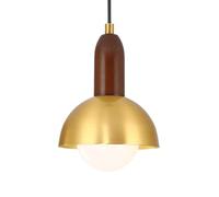 Suspension de Style rétro, Corps de Lampe en Bois créatif, Abat-Jour en métal, Base E27, luminaires décoratifs pour Salon de thé, Chevet, Bar