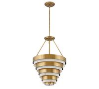 Suspension De Table Ø 45,5Cm Laiton Antique 4X E14 Art Déco