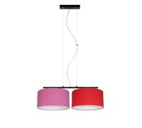 Suspension De Table À Manger Blendarm En Tissu Noir Rose Rouge E27 70 Cm