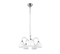 Suspension De Table En Nickel Métal Verre Anti Éblouissement E27 5 Braises
