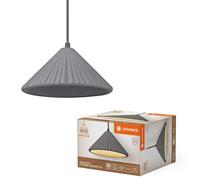 Suspension Décor Béton Pyramide Gris Foncé Ø25Cm Pour 1XE27 LED