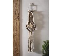 Suspension décorative "Couronne avec étoile", hauteur 75 cm, petite couronne en rotin avec étoile en bois et cordon en feutre, décoration de porte, décoration de fenêtre
