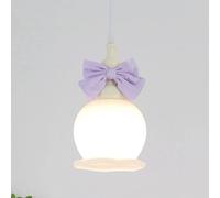Suspension Décorative Crème Française, Mini Lampe Suspendue En Verre En Forme de Bouton de Fleur Avec Nœud En Tissu Tissé À La Main, Hauteur Réglable Pour Éclairage D'Îlot de Cuisine Ou de Salle À Man