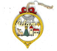 Suspension Décorative de Noël en Bois Ajouré - Adam