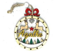 Suspension Décorative de Noël en Bois Ajouré - Agathe