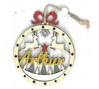 Suspension Décorative de Noël en Bois Ajouré - Arthur