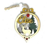 Suspension Décorative de Noël en Bois Ajouré - Elise