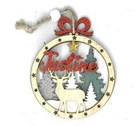 Suspension Décorative de Noël en Bois Ajouré - Justine