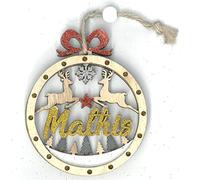 Suspension Décorative de Noël en Bois Ajouré - Mathis