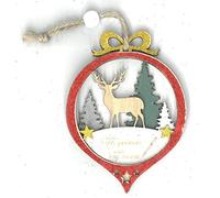 Suspension Décorative de Noël en Bois Ajouré - Personnalisable 1