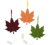 Suspension décorative "Feuille d'érable" en feutre avec éclairage LED, 16 cm, décoration d'automne, décoration lumineuse