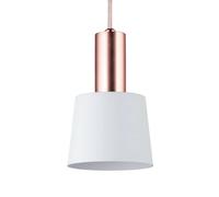 Suspension Décorative Haldar blanc, cuivré mat