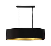 Suspension Décorative Luminaire Applique Métal et Textile avec 2 Douilles E27 78 x 23 x 20,5 cm
