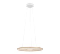 Suspension DEHESA LED 36W en aluminium et acier blanc D610mm